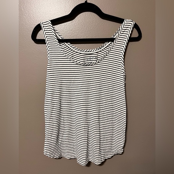 LOFT Tops - Loft Black & White Stripped Tank Too
